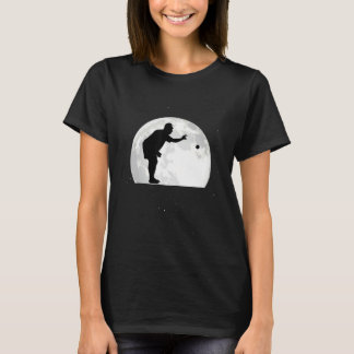 Boccia Moon Bocce Ball Boulespeler Boules T-Shirt