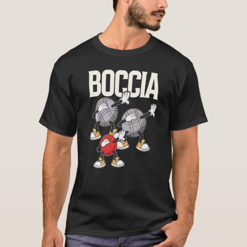 Boccia Player Clothing With Dabbing Boccia Balls   T_Shirt