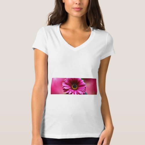 Bochum Dreamscapes Surreal Gerbera Pink Tee T_Shirt