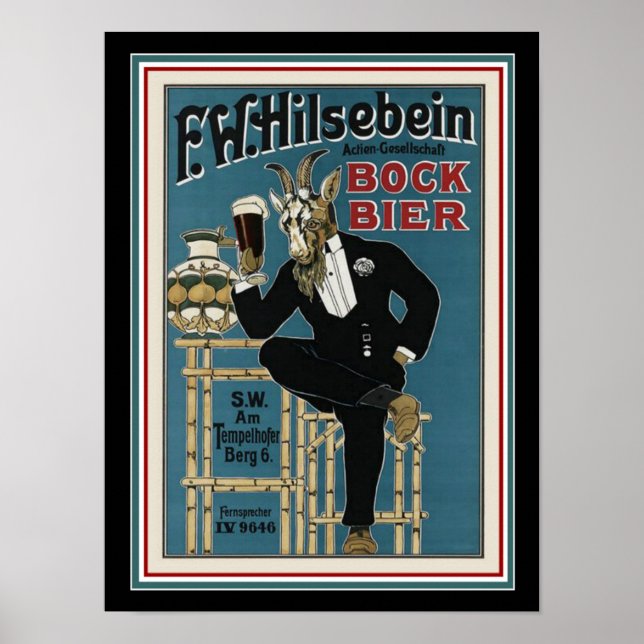 Bock Beer Ad Poster 12 x 16 (Front)
