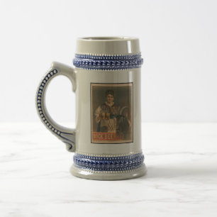 Bock Beer Bavarian Girl Vintage Stein