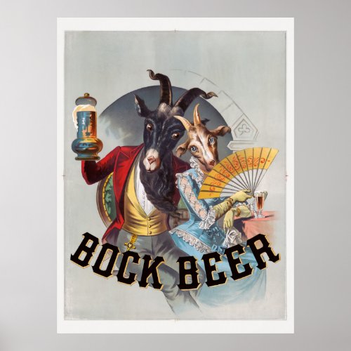 Bock Beer USA Vintage Poster 1883