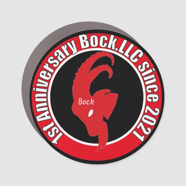 Bock.LLC 1st anniversary BUMPER MAGNET (Front)