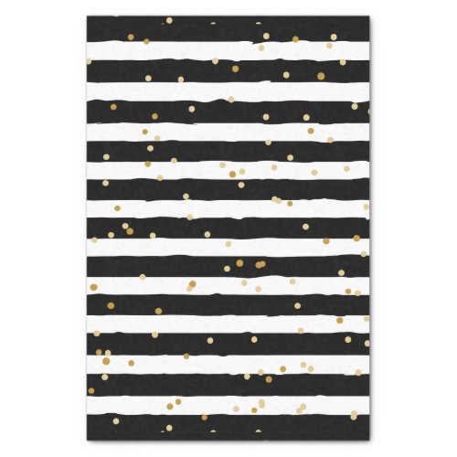 Bod dots with black and white stripes tissue paper