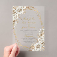 Boda de oro wedding acrylic invitation