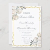 Boda de plata elegante editable