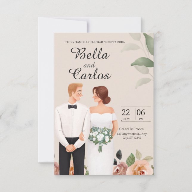 Boda En Espanol Invitations (Front)