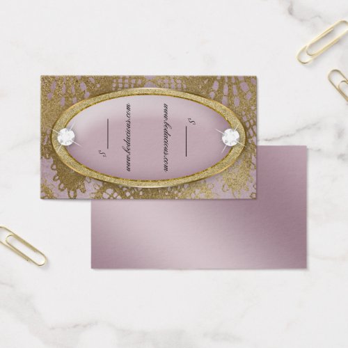 Bodacious Beauty Price Tag Lace Diamond Mauve Gold