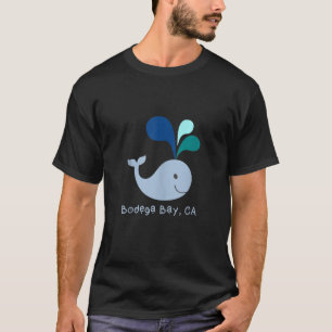 Bodega Bay California Cute Whale Lover Cartoon Tan T-Shirt