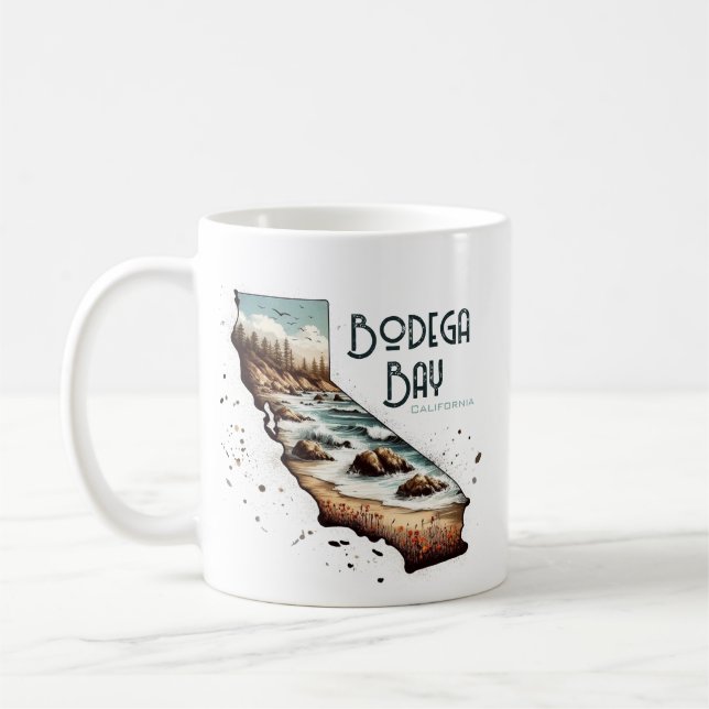 Bodega Bay California Souvenir Gift Coffee Mug (Left)