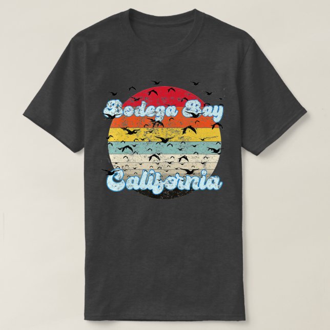 Bodega Bay In California - Birds Aren't Real  T-Shirt (Design Front)