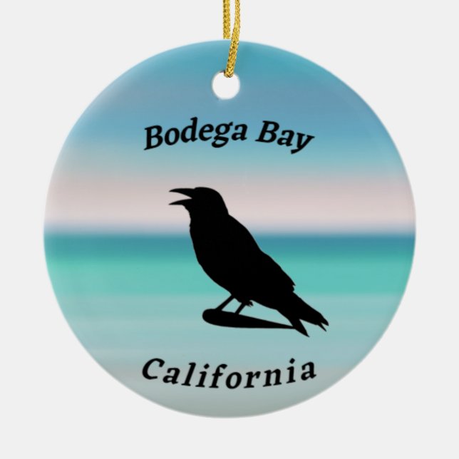 Bodega Bay Souvenir Ceramic Ornament (Front)