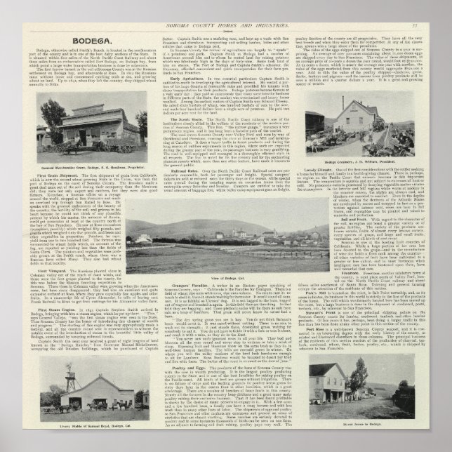 Bodega, California Poster (Front)