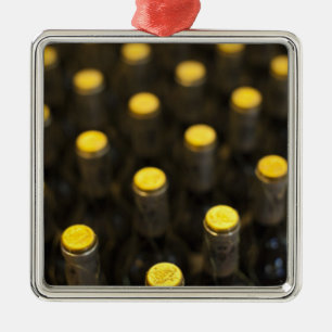 Bodega Marques de Riscal winery, wine bottles Metal Ornament