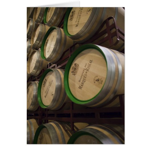 Bodega Marques de Riscal winery, wine cellar Cards (Front)