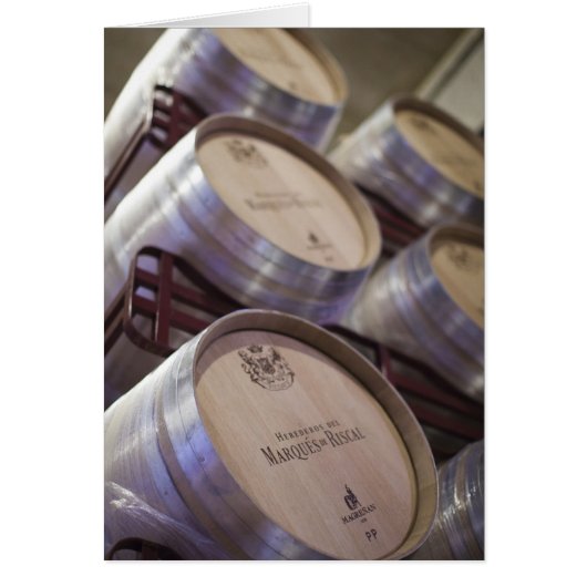 Bodega Marques de Riscal winery, wine cellar Cards (Front)
