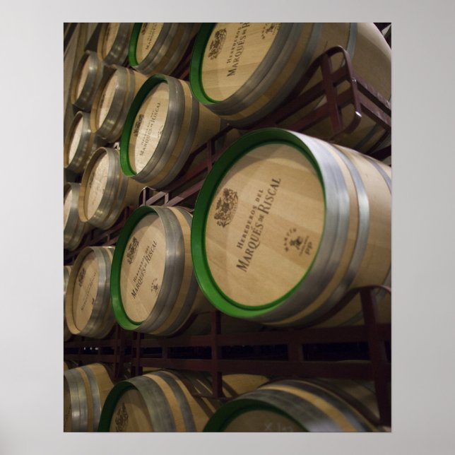 Bodega Marques de Riscal winery, wine cellar Poster (Front)
