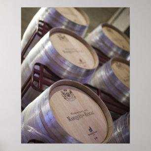 Bodega Marques de Riscal winery, wine cellar Poster