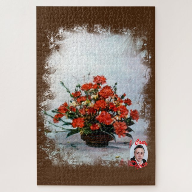 Bodegón de flores jigsaw puzzle (Vertical)