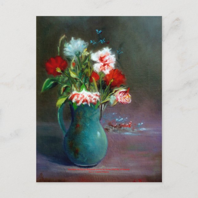Bodegón de flores/Still life of flowers Postcard (Front)