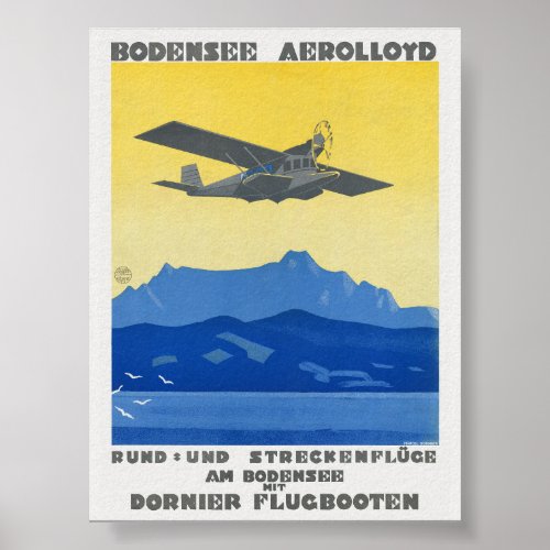 Bodensee Aerolloyd Vintage Poster 1925