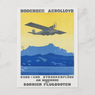 Bodensee Aerolloyd Vintage Poster 1925 Postcard
