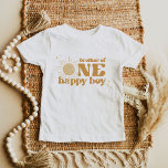 BODHI Boho Sun Brother of One Happy Dude Baby T-Shirt<br><div class="desc">Calling all free spirits! Join us as we celebrate 'One Happy Boy' and his bohemian sun first birthday with our groovy baby t shirt. Bursting with earthy colors and retro fonts, this outfit sets the stage for an unforgettable celebration. Get ready for a day of sunshine, smiles, and good vibes....</div>