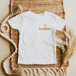 BODHI Boho Sun Brother of One Happy Dude Baby T-Shirt<br><div class="desc">Calling all free spirits! Join us as we celebrate 'One Happy Boy' and his bohemian sun first birthday with our groovy baby t shirt. Bursting with earthy colors and retro fonts, this outfit sets the stage for an unforgettable celebration. Get ready for a day of sunshine, smiles, and good vibes....</div>