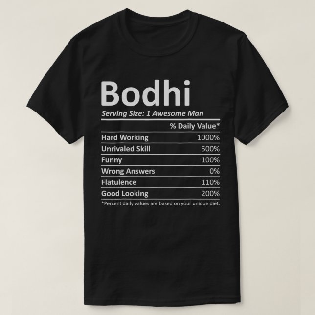 BODHI Nutrition Funny Birthday Personalized Name G T-Shirt (Design Front)