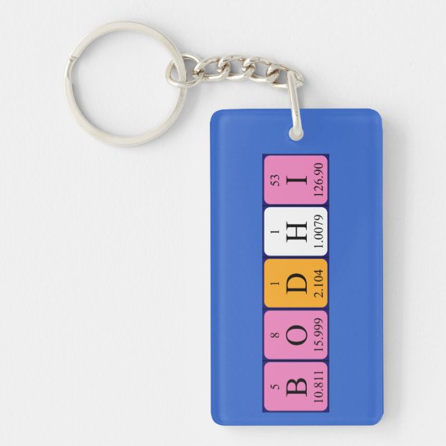 Bodhi periodic table name keyring (Front)
