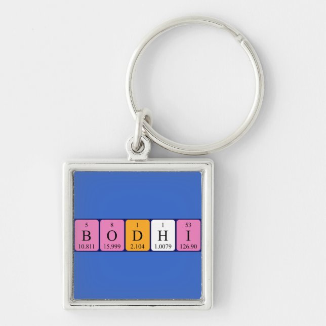 Bodhi periodic table name keyring (Front)