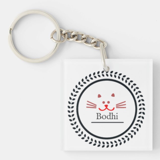 Bodhi the Cat Keychain (Front)