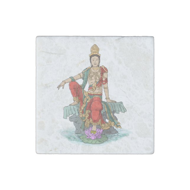 Bodhisattva of Compassion stone magnet (Front)