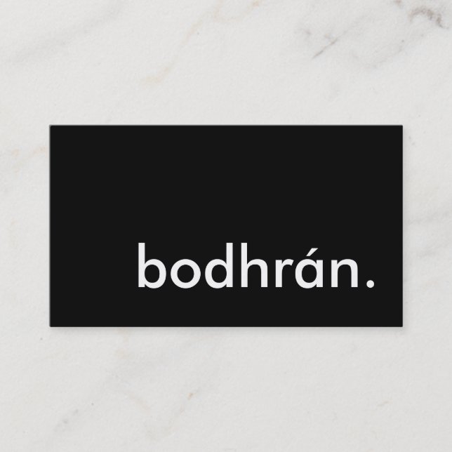 bodhrán. business card (Front)