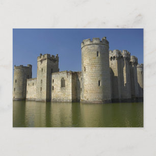Bodiam Castle (1385), reflected in moat, East Postcard