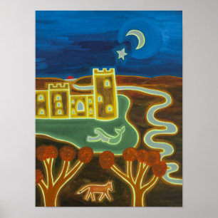 Bodiam Castle by Moonlight 2010 Poster