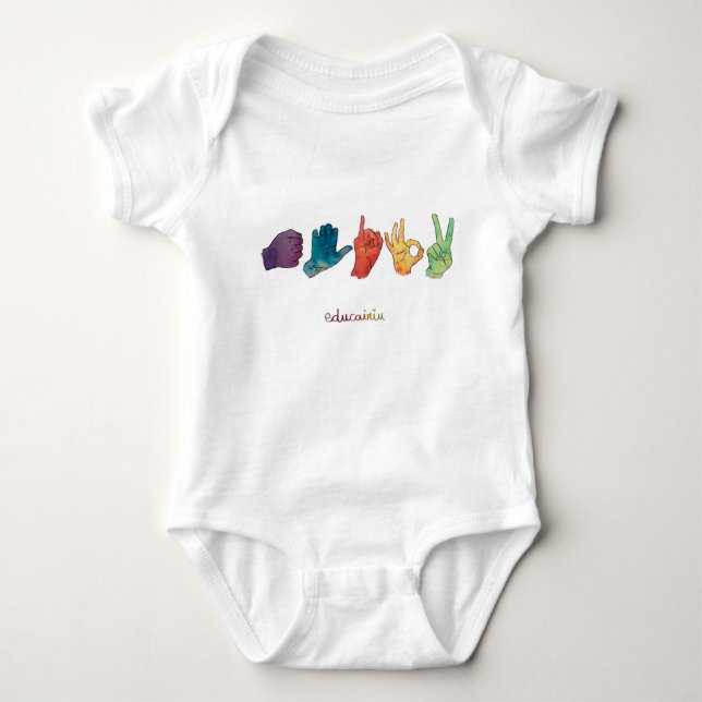 BODIE AEIOU VOCALES BABY BODYSUIT (Front)