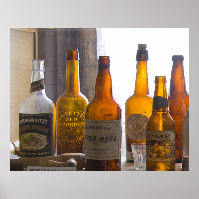 Bodie Antique Bottles Poster (Front)
