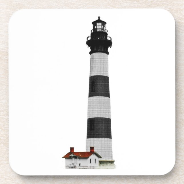 Bodie Island Lighthouse Beverage Coaster (Front)