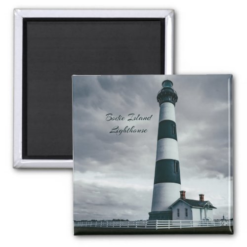 Bodie Island Lighthouse black and white Magnet