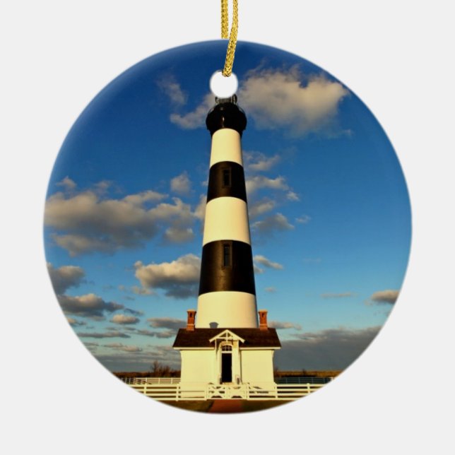 Bodie Island Lighthouse Ceramic Ornament (Front)