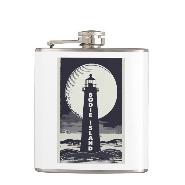 Bodie Island Lighthouse North Carolina Moon Flask (Front)