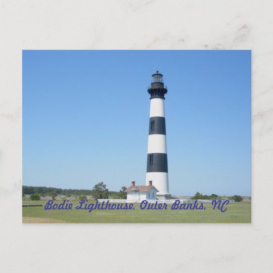 Bodie Island Lighthouse OBX North Carolina Postcard | Zazzle.com