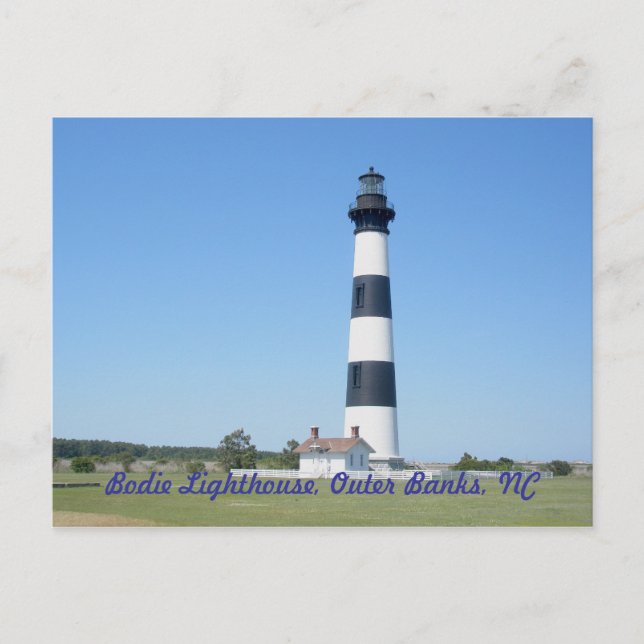 Bodie Island Lighthouse OBX North Carolina Postcard (Front)