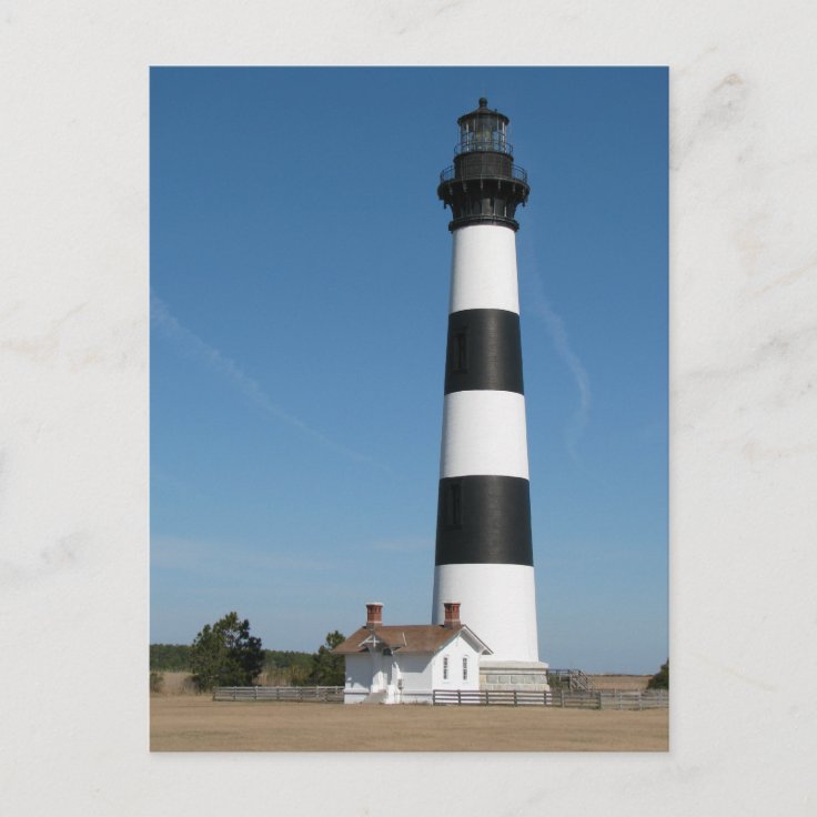 Bodie Island Lighthouse Outer Banks NC Postcard | Zazzle