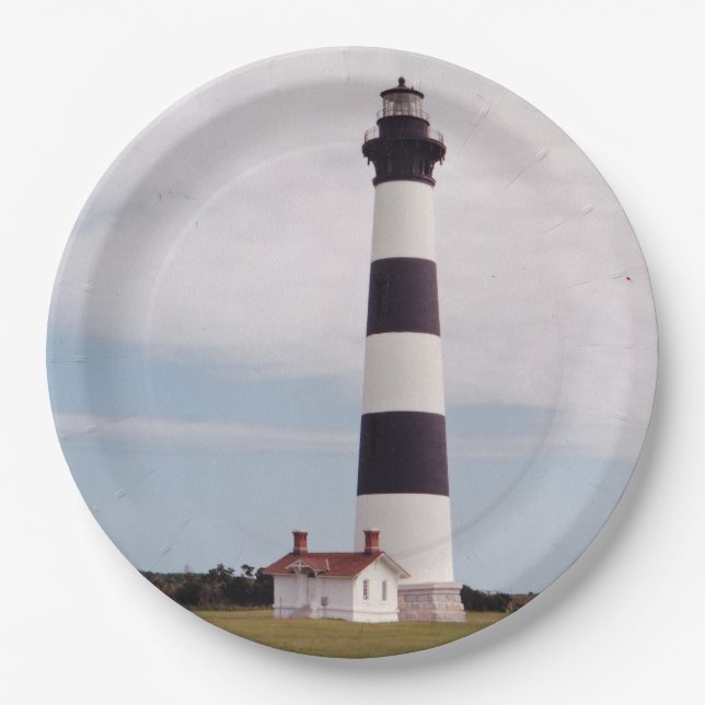 Bodie Island Lighthouse Paper Plates (Front)