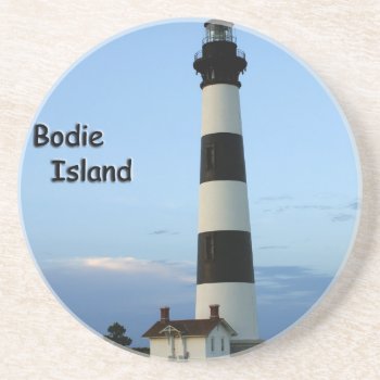 Bodie Island Lighthouse Sandstone Coaster by lighthouseenthusiast at Zazzle