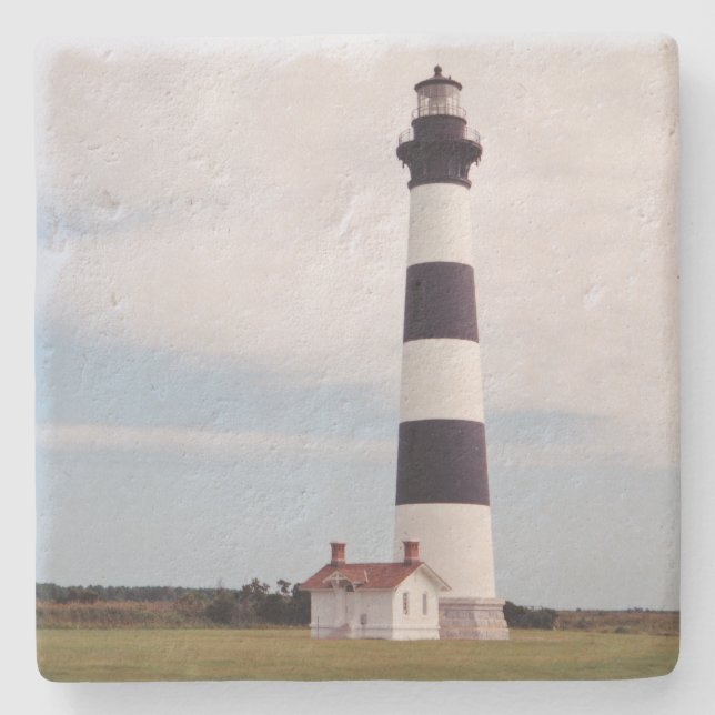 Bodie Island Lighthouse Stone Coaster (Front)
