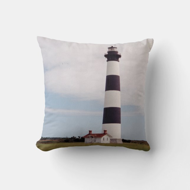 Bodie Island Lighthouse Throw Pillow (Front)