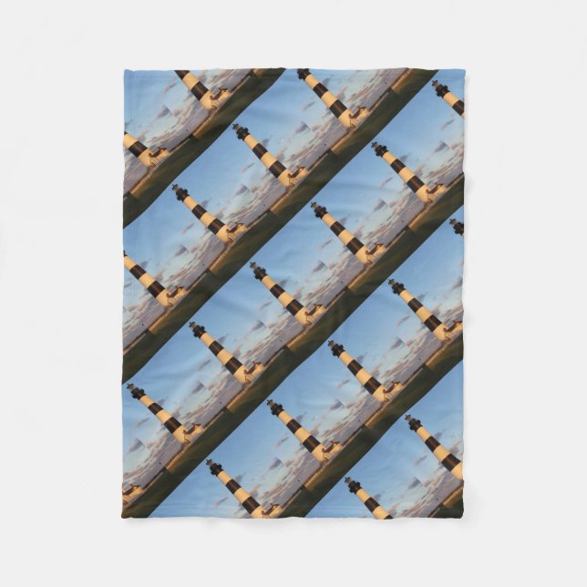 Bodie sunset and full moon fleece blanket (Front)